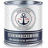 Schwimmbeckenfarbe SEIDENMATT für Beton FARBAUSWAHL Poolfarbe Schwimmbadfarbe Schwimmbeckenbeschichtung Unterwasserfarbe // Hamburger Lack-Profi (1 L)