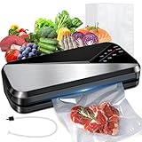 DeeprBetter Vakuumierer Vakumierergerät für Lebensmittel, 80kPa Folienschweißgerät Vakuumierer Profi für Trockene Feuchte, 6 Modi Vacuum Sealer Machine mit Cutter Schlauch bis zu 30 cm Vakuumierbeutel