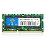 Rasalas 4GB DDR3 PC3-12800 DDR3 1600MHz SODIMM Arbeitsspeicher PC3L 12800S DDR3 1600 2Rx8 1.35V CL11 Notebook RAM Speicher Modules für Intel AMD und Mac Computer