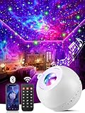 Sternenhimmel Projektor Kinder, 15 Lichtfarben Sternenhimmel Projektor Erwachsene, 15 Musik+Bluetooth+Fernsteuerung Nachtlicht Sternenhimmel Projektor, Geschenke Galaxy Projector, Skylight Projector