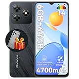 Blackview Wave 8C Handy Ohne Vertrag Günstig Android 14, 6GB+64GB/2TB SD, Octa Core 6,56' HD+, Akku 4700mAh, 13MP+8MP Kamera, 4G Dual SIM Smartphone Simlockfreie, 3.5mm Jack/GPS/2 Jahre Garantie