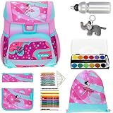 Herlitz Schulranzen Jungen Mädchen Tornister Kinder Ranzen Schultasche Schulmappe Schule leicht mit gefülltem Mäppchen Loop Plus, 8 Teile Set +efk v (Ballet Love 3064 (Tänzerin))