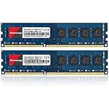 Kuesuny 16GB KIT (2X8GB) DDR3 1600MHz Udimm Ram PC3-12800 PC3-12800U 1.5V CL11 240 Pin 2RX8 Dual Rank Non-ECC Unbuffered Desktop Computer Memory Ram Module Upgrade