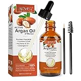 Arganöl Haare 60ML Argan öl Vegan für Gesicht, Hautpflege, Haare, Nägel, Anti-Aging, Argan oil fördert Haarwachstum und stärkt die Haarwurzeln