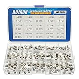 BOJACK 15 Values 150pcs Schnellschlag Glassicherungen Sortiment Set 5x20mm Sicherung 250V Sicherungen 0,1 0,2 0,25 0,5 1 1,5 2 3 4 5 8 10 12 15 20A Verpackung in einer durchsichtigen Kunststoffbox