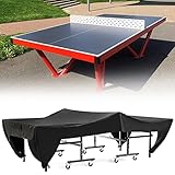 GAESHOW Schutzhülle für Tischtennisplatte, Tischtennis Abdeckung, Wasserdicht Abdeckhülle mit Tasche, Tischtennis Plane für Außen Outdoor und Indoor 280x153x73cm