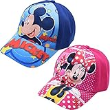 Miotlsy Kinder Cap Mickey Minnies für Kinder Geschenk für Jungen Mädchen Kappe Baseball Cap Basecap Kinder-Geburtstag Schule Sport Sonnenschutz（Pink und Blau）