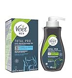 Veet Gesamtkörper Haarentfernungsset für den Intimbereich und empfindliche Haut - Enthaarungscreme für Männer, Haarentfernung in 5-10 Minuten - 500 ml + Pflegebalsam (50 ml)