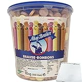 Ahoj Brause Bonbons Brauseplättchen mit Zitronen Orangen Himbeer Cola Geschmack 1000er (1800g) + usy Block