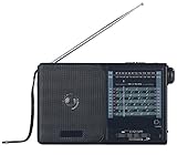 auvisio Weltradio: Analoger 20-Band-Weltempfänger mit FM, MW und 18x KW (Kurzwellenempfänger, Analog Radio, Batteriebetriebenes)