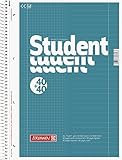 Brunnen 1067974 Notizblock / Collegeblock Student Duo (A4 liniert (Lineatur 27, Lineatur 28) 70 g/m² 40 Blatt liniert, 40 Blatt kariert)