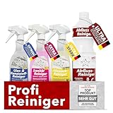 Ricostar Power Set – Abflussreiniger, Sanitärreiniger, Allzweckreiniger, Glasreiniger - effektiv gegen Verschmutzungen, für hygienische Sauberkeit