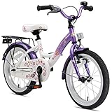 BIKESTAR Kinderfahrrad für Mädchen ab 4-5 Jahre | 16 Zoll Kinderrad Classic | Fahrrad für Kinder Lila & Weiß | Risikofrei Testen