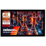 celexon basic Rahmen-Leinwand 110' | 240x135 cm 16:9 | 4K Full HD 3D | Beamerleinwand mit Stecksystem für Heimkino | stramm gespanntes Tuch für sehr gute Planlage | Projektionsleinwand zur Wandmontage