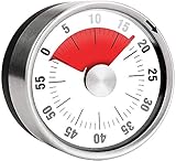 Teeuhr Mechanischer Küchenzeitgeber, Countdown-Uhr Magnetische 60-minütige visuelle analoge Timer-Runde Countdown-Timer-Management-Tool für die Küche Küchenuhr