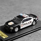 HUGGES 1 64 für Dodge Charger Polizeiauto Simulation Legierung Auto Modell Sammlung Display Schreibtisch Dekoration Für Männer Erwachsene Geschenke