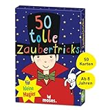 Moses 42777699 50 tolle Zaubertricks für kleine Magier | Kinderbeschäftigung | Kartenset, White