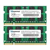 2X2GB PC2-5300S DDR2 667 4GB 5400 RAM Kit Sodimm 2RX8 1,8V CL5 Laptop Arbeitsspeicher Memory Module für Intel AMD System