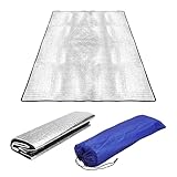 Alu Isomatte Schaummatten 100 x 200cm Faltbar Isoliermatte Camping Zeltmatte Wasserdicht Thermomatte Bodenmatte Outdoor Ultraleicht Isolierdecke Schlafmatte Wärmeisolierend Camping Matte