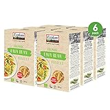 Explore Cuisine Bio Fusilli aus Favabohnen – Glutenfreie Nudeln, pflanzliche Protein Pasta ohne Zusatzstoffe, weniger Kohlenhydrate, ideal bei Zöliakie, vegan, 6x 250g