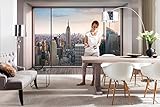 Komar Fototapete | PENTHOUSE | 368 x 254 cm | Tapete, Wandgestaltung, Wandtapete, Skyline, Stadt, Schlafzimmer, Wohnzimmer, New York, Manhatten | 8-916