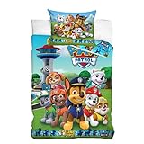 Bettwäsche Bettbezug 100x135 40x60 Baumwolle · kompatibel mit Paw Patrol Baby Kinderbettwäsche für Mädchen und Jungen · 2 teilig · 1 Kissenbezug 40x60 + 1 Bettbezug 100x135 cm