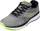 WHITIN Unisex Laufschuhe Herren Damen Hallenschuhe Turnschuhe Sneakers Männer Sportschuhe Straßenlaufschuhe Atmungsaktiv Joggingschuhe Fitness Schuhe Grau Grün Größe 43