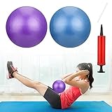 Auidy_6TXD 2 Stück Gymnastikball Klein,25cm Pilates Ball Übung Ball,Soft Rutschfester Gymnastikball mit Aufblasvorrichtung für Yoga, Pilates, Balance, Physiotherapie