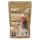 FarmLife Bierhefe für Hühner & Geflügel Spezial Mix 1kg – Natürliche Futterergänzung aus Bierhefe BT, Aroniabeere & Leinkuchenmehl, Unterstützt Verdauung, Haut & Federbildung