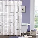 Gvolatee Duschvorhang Antischimmel 180 X 180 cm, Waschbar PEVA Shower Curtains mit 12 Duschvorhangringen, Anti-Bakteriell Duschvorhänge, Wasserdicht Bad Vorhang, Schnell Trocknend Badezimmer Vorhang