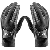 Mizuno Herren Thermagrip Golf-Handschuhe - Paar - Schwarz - XL