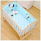 WXJHNYBS Baby Cot Bumper, Weich,Reine Baumwolle Babybett Nestchen mit Matratze und Kissen, Randschutz Babybett für Kinderbett,A-90x50cm