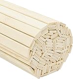 Belle Vous Bambus 100er Pack Holzstäbchen zum Basteln aus Naturholz - 40cm Bastelholz Holzstäbe Set - 100x Holzstab aus Bambus - 40cm lange Holz Leisten Holzstäbe zum Basteln