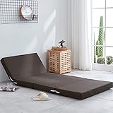 Faltbare Schaumstoffmatratze, 200 cm lang, tragbares Futon-Bodenbett mit abnehmbarem Bezug, rutschfeste Unterseite, ideal für Gäste