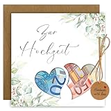 Luckeey Geldgeschenk Hochzeit Verpackung mit Umschlägen, Hochzeitskarte Geldgeschenk, Originelle Hochzeitsgeschenk Geld, Personalisierte Geschenke zur Hochzeit Brautpaar