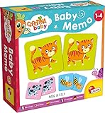 Lisciani - CAROTINA BABY - Memo Die Tiere - Für Kinder von 1 bis 4 Jahren - Baby Memo - Lernspiel für Kinder - Spiel zur Gedächtnis- und Denkförderung - 24 Karten - Finde die Tierpaare