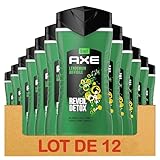 AXE - Duschgel für Herren, 5-in-1, Lendemain Schwierig, 24 Stunden, feuchtigkeitsspendend, 87% Inhaltsstoffe natürlichen Ursprungs, Zitrusduft (12 x 250 ml)