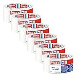 tesa PVC Putzband Standard 60399 glatt Abdeckband für Putz- und Malerarbeiten - zum Abkleben und Abdecken - weiß - je 33 m x 50 mm | 6er Pack