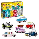 Lego Classic Kreative Fahrzeuge, Bausteine-Set für Bunte Modellautos inkl. LKW, Polizeiauto und Baufahrzeuge, Baubare Spielzeug-Autos für Kinder, Geschenk für Jungs und Mädchen ab 5 Jahren 11036