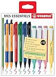 Stifte-Set - STABILO Starterpack - 12er Pack - Kugelschreiber, Filzschreiber, Textmarker, Bleistift & Klebezettel