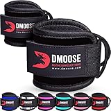 DMoose Fußschlaufen Kabelzug - Kickbacks Fußschlaufen - Fußmanschetten Kabelzug - 2 Stück Kabelzug Fußschlaufen für Fitness Training - Ankle Strap Fußschlaufen für Frauen und Männer