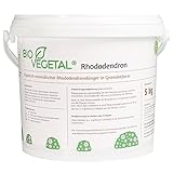 BioVegetal Rhododendrondünger mit Guano und natürlicher Langzeitwirkung durch Fixierung der Nährstoffe durch Ton (auch sehr gut für Hortensien geeignet), 5 kg Eimer