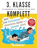 3. Klasse Komplett - Das umfangreiche, bunte Übungsheft für gute Noten: 800+ spannende Aufgaben für Mathe, Deutsch, Lesen, Rechtschreibung, Diktate, ... (3. Klasse Übungshefte für gute Noten)