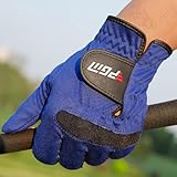 Miaoyak Golfhandschuh für linke Hand, verstellbarer Verschluss, weich, schweißabsorbierend, atmungsaktiv, Geschenk für Golfliebhaber