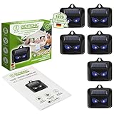 ISOTRONIC Solar Tiervertreiber gegen Wildtiere wie Waschbären, Rehe, Füchse, Wildschweine u.v.m. – 6X effektive Tierabwehr mit blauem LED-Licht