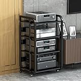 3/4/5-stufiger AV-Medienständer,hifi rack,plattenspieler regal,stereo-schrank,HiFi Regal Audio Schrank,Audio-Rack-Ständer,rack hifi regal audio schrank,Mobiles Audio-Rack-Schrank,Verstärker-Rack-Regal