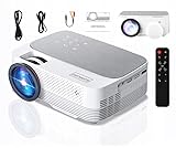 Mini Beamer Full HD LED Beamer 720p 4000lm 2000: 1.170 Zoll Zenwire Q6 LED-Projektor NATIVER HD