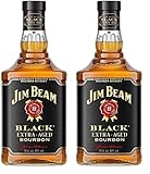 Jim Beam Black Extra-Aged Bourbon | Kentucky Straight Bourbon Whiskey | einzigartiges und ausbalanciertes Aroma | 43% Vol. | 700ml (Packung mit 2)