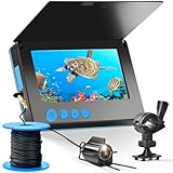 Unterwasserkamera Angeln Fischfinder mit 4,3 Zoll IPS Display,Fish Finder Camera,220° Weitwinkel Infrarot Nachtsicht,Host IP65 wasserdicht,Unterwasser Live Kamera für EIS, Fluss und Boot