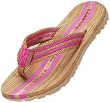 Damen Herren Zehentrenner Sommer Flip Flops Badelatschen Hausschuhe Pantoletten, Pink, 40 EU